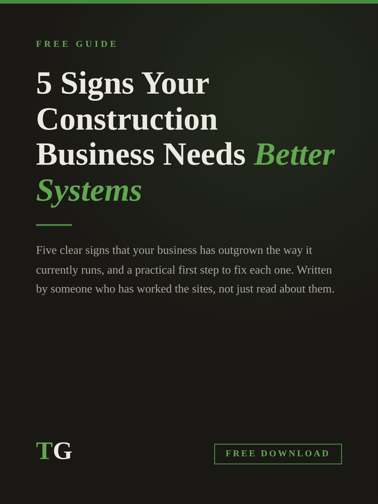 5 Signs Your Construction Business Needs Better Systems